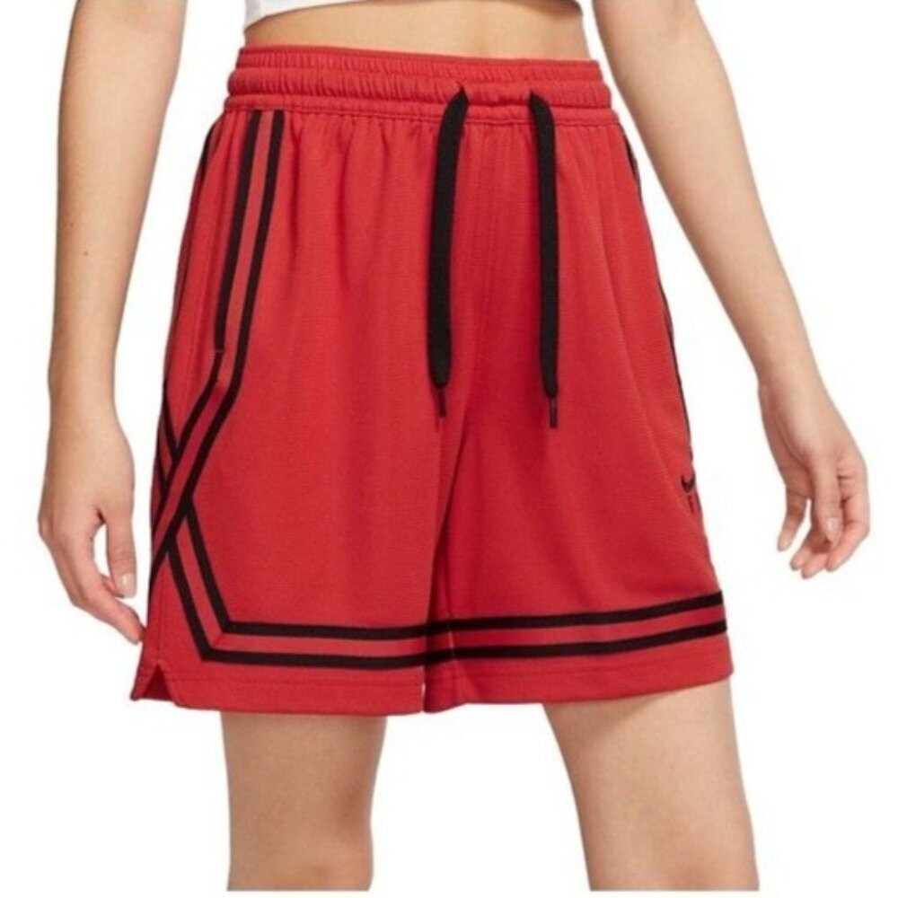 Nike Dri-FIT Fly Crossover Womens Basketball Elastic Waist Shorts Red NEW Medium
